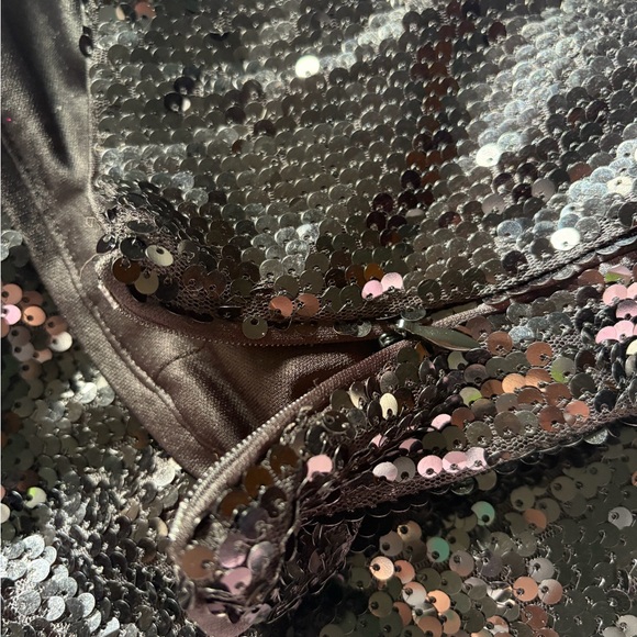 Sequin Black Mini Skirt - Picture 2 of 4